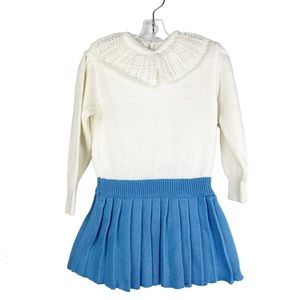 Nann Knits Vintage Sweater Detachable Lace Collar Size 2T